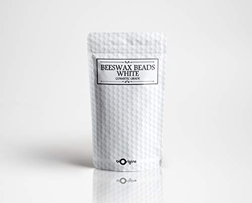 Mystic Moments Cuentas de Cera de Abeja, Color Blanco, Grado cosmético, 100 g