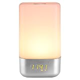 Mabor Wake-Up Light,Lichtwecker, Wecker Licht, Aufwachen mit Licht, Sonnenaufgang Simulation (Sonnenaufgangfunktion, 5 Natürlichen Wecktöne ,als RGB dimmable Stimmungslicht Touchdisplay, Digitale Wecker