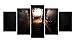 Produktbild HDWALLART Große Leinwand Bild Drucke Wandkunst Bilder Leinwand Hd Drucke Wohnzimmer Rahmen 5 Stücke Licht Der Abstrakten Geistertreppe Gemälde Poster Wohnkultur Mit Gerahmten,L:50x100 cm(20" x 40")Ent
