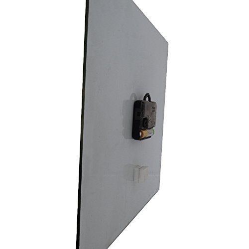 Glasuhr von DekoGlas 30x30cm quadratisch Bilderuhr aus Acrylglas mit lautlosem Quarzuhrwerk Dekouhr Glaswanduhr Uhr aus PMMA Wanduhren Küchenuhr Wanddekoration Glasbilder Hintergrund grau - 3