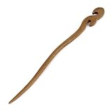 sourcingmap® Wooden Woman Handcraft Carved Hairpin Hair Stick Brown