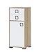 Produktbild Kommode 22, Farbe: Buche / Weiß - 102 x 44 x 37 cm (H x B x T)