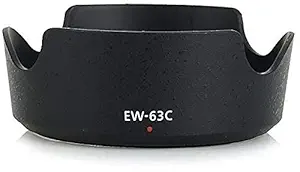 SUPERNIC EW-63C Replacement Lens Hood for Canon EF-S 18-55mm f/3.5-5.6 is STM Lens with Microfiber Cloth