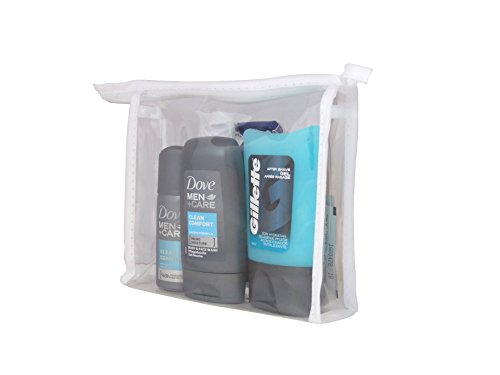 Dove Men Care & Gillette Bath, Shaving and Dental Care Travel Bag