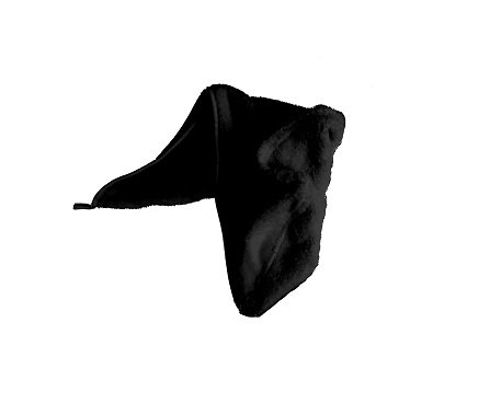 HaarTurban Kosmetex, ein Teddyplüsch Microfaser Haartuch, schnelltrocknend, Handtuch für die Haare mit Schlaufe, HT schwarz - 2