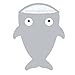 Scheppend Shark Bites Baby Sleeping Bag Newborn Sleep Sacks Swaddling Blanket,73cm x 98cm (Grey)