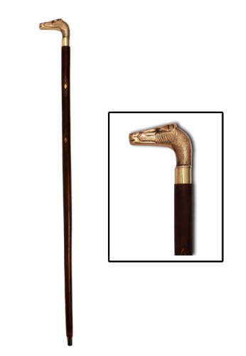 storeindya Bastones de Madera Hechos a Mano con Mango de Diseño de Cabeza de Pájaro de Latón Bastón de Caminar Antiguo