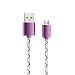 Produktbild Micro USB Kabel Syncwire USB Ladekabel - Schnellladekabel für Android Smartphones, Samsung, HTC, Sony, Nexus und mehr - Nylon Space1M (lila)