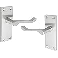 Victorian Scroll Door Handles Lever Latch Satin Chrome Premium Quality - Handlestore® (1 Latch Set)
