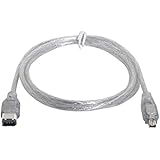 Cablecc iLink-Adapterkabel für Kamera, Camcorder, 1394, 6-polig auf Firewire 400, IEEE 1394, 4-polig