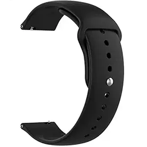 GetTechGo Liquid Silicone Smart Watch Strap/Band Compatible with Noise Colorfit Pro 2 (Not compatible with Any other Watch) (Black)