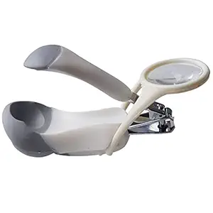 JUNIOR JOE Baby Nail Clipper with Magnifier Glass (Grey)