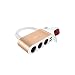 Produktbild LJ2 Auto-Ladegerät, Robustes beständiges Doppel-USB-Port 5V 3.1A schnelles Auto-Ladegerät 3 Steckdose Adapterstecker 12V-24V Universal-Schnellladung,B