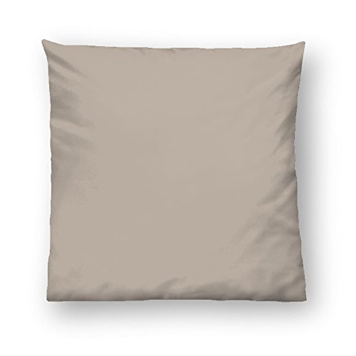 biberna 0065600 Baumwoll-Satin Kissenhüllen, 40 x 80 cm, taupe - 2