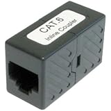 rhinocables® Cat6 Ethernet RJ45 Coupler Cable Network Patch Premium Joiner Black