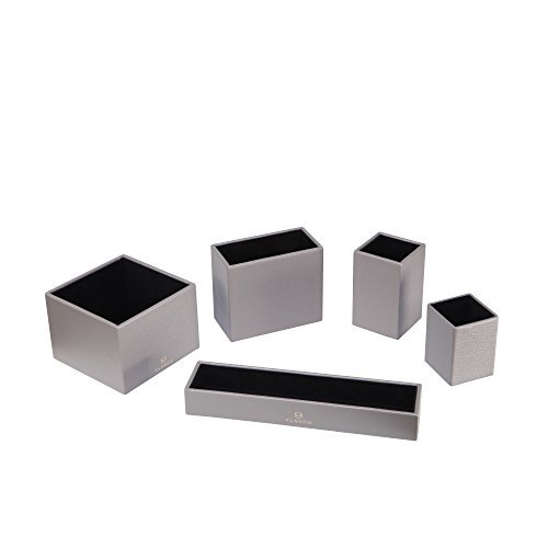 VPACK 5  huecos de piel sint  tica multifuncional DIY Oficina Organizador de escritorio  escritorio papeler  a caja de almacenaje  tarjetas pluma l  piz tel  fono m  vil Control Remoto Titular  varios colores