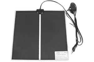 ALLOMN Tappetino Riscaldante per Rettili, Tappetino Riscaldante Regolabile per Rettili Tappetino per Animali Domestici Termostato più Caldo con Termoregolatore 0-35 Gradi (14W 28×28cm)