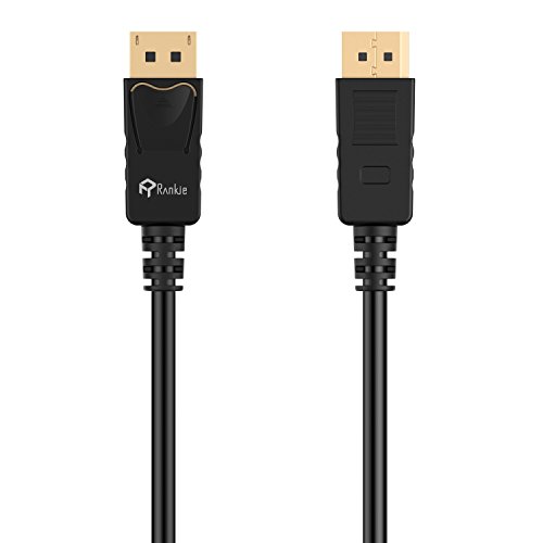 DisplayPort Kabel, Rankie 2-Pack 1.8m Vergoldet Ultra HD 1080p DisplayPort(DP) zu DisplayPort(DP) Kabel 4K-Auflösung Bereit Cable (Schwarz) – R1104E - 2