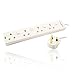 Price comparison product image CDL Micro 4 Way Switched 5m Surge Protected UK Plug Mains Extension Power Block Multiboard