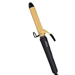VEGA Ease Curl 25 mm Barrel Hair Curler With Ceramic Coated Plates, (VHCH-02), Beige