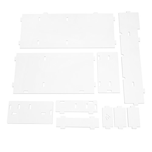 Finether Monitorständer Bildschirmständer Tischaufsatz Schreibtischaufsatz Schreibtischregal für Monitorerhöhung Bildschirmerhöhung aus WPC weiß 48 x 20 x 10 cm - 7