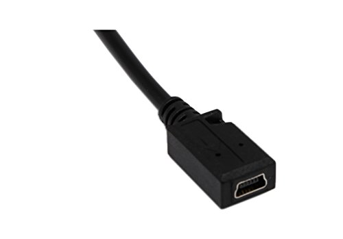 Typ C Kabel 90 Grad rechts, cerrxian USB 2.0 Mini Buchse an USB C (Typ C) Stecker links/rechts Winkel Sync & Charge Konverter Adapter Kabel 25,4 cm - 4