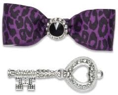 Locker Lookz 2012 Collection! Bow &amp; Jeweled Key Magnet (Purple/Black Leopard) by Locker Lookz