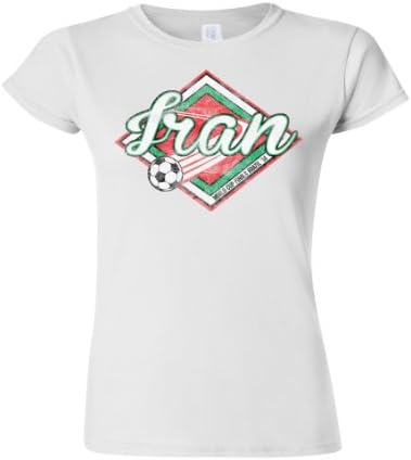 Iran Football World Cup Ladies Retro Soccer T-Shirt