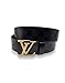 LEATHER STYLE STORE Men's Leather Belt (Black, Free Size)
