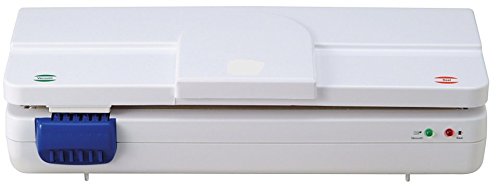 VacuPack Folienschweißgerät / Vakuumierer mit Datumprägestempel, Vakuumiergerät mit 30cm Doppelschweißnaht, inkl. 3m BPA-Freie Folienrolle / Vacuumbeutel, weiss