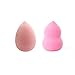 Velishy(TM) Makeup Beauty Sponge Blender Puff, One Tear Drop Shaped + One Glass Shaped