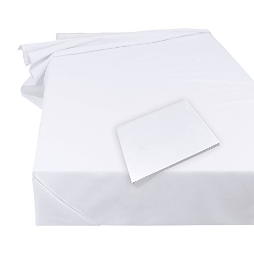 Doppelpack Betttuch Bettlaken Haustuch Tischdecke in Weiß, Größe 150 x 250 cm aus 100 % Baumwolle - 4