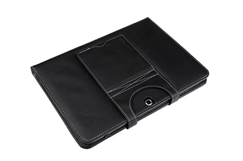 MoKo Abnehmbare Wireless Bluetooth Tastatur Drahtlose QWERTY Keyboard mit PU Leder Tasche Schutzhülle Ledertasche Lederhülle Hülle Case für Samsung Galaxy Tab 4 10.1/Nook 10.1 2014 Tablet, SCHWARZ - 7