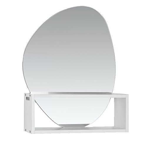 SoBuy® Design Spiegel, Wandspiegel, Badspiegel, Flurspiegel mit Ablage, FRG125-W