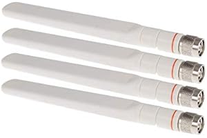 RW RoutersWholesale 2,4 GHz / 5 GHz Dual-Band (RP-TNC) Antenne kompatibel/Ersatz für Cisco Aironet Air-ANT2524DW-R= (weiß) (4)