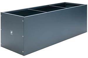 Herstera Garden Metall Pflanzkübel Cube | Anthrazit | 150x50x50 cm