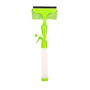 HomeFast 3-in-1 Windshield Cleaner Brush Glass Wiper with Spraying Scratching Brushing, Squeegee & Microfiber Window Washer for Car Home and Office