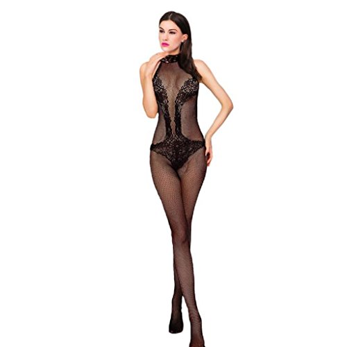 Preisvergleich Produktbild Sunheit Reizwäsche Transparent Damen Dessous Netz Ganzkörper Erotik Wäsche für Frauen