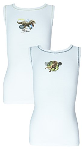Pack of 2 Jurassic World Cotton Vests - 5-6 Years / 116 cm