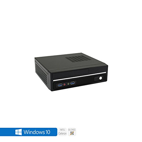 Sedatech - Mini-PC Office, passiv gekühlt! Intel J3355 Dual Core, 4GB RAM, 1000GB HDD, DVD-RW, USB 3.0, Win 10 - Home, Office, Family, Desktop PC, Computer, HTPC, mini-PC, mini-ITX, Rechner