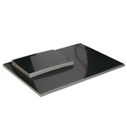 Encaustic Malkarten, schwarz hochglanz DIN-A 6, 10 Stk.