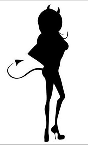 Wall Stickers Carved Living Room Bedroom Window Glass Creative Stickers Removable Decorative Stickers Halloween Flirtatious Demon Woman 27 * 59 Cm