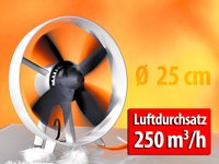 infactory Tisch-Ventilator „Streamline“ im Turbinen-Design, V2, 8″, 18 Watt - 5