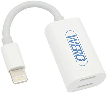 WERO iPhone 7 Audio Cable, Dual 8 Pin Lightning Charge &amp; Audio Adapter for iPhone 7, 7 Plus, iPad and any Lightning Devices Running iOS 10 [10.3.2] or Later (White)