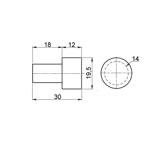 1 Stück SO-TECH® Garderobenhaken TUULA I echt Edelstahl 30 mm – Design trifft auf Funktion – Kleiderhaken Wandhaken Mantelhaken - 3