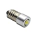 Produktbild ruiandsion E10 LED Birne DC 5–24 V 1 W 3000 K Warm Weiß 200 lm COB LED Birne für Torchlight Taschenlampe Taschenlampe Kopflampe, negative Earth (1 Stück)