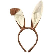 Cerchietto Orecchie Da Coniglio Pieghevole Marrone - Per Adulti E Bambini, Ideale Per Pasqua E Feste - Foto 3