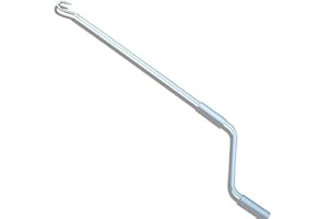 markiso Markisenkurbel 80 cm Grau – Kurbel für Markise mit Fleischerhaken – Kurbelgestänge Pulverbeschichtet, Rostfrei, Ergonomische Griffe, Freilaufend für Leichte Bedienung