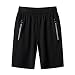Produktbild Amcool Herren Sport Laufen Joggen Training Shorts Fitness Kurze Dünn Hose Jogging Hosen Baumwolle Steetwear mit Reißverschlus Taschen