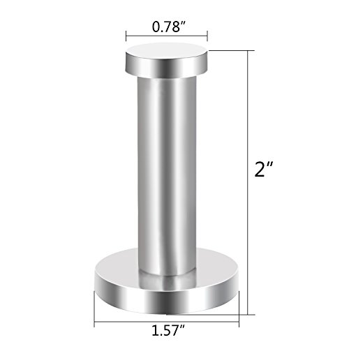 eBoot 6 Stück Edelstahl Wandmontage Robe Haken Mantel Haken Handtuch Wand Garderobenhaken, Gebürstetem Nickel, 2 Zoll - 3
